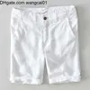 wangcai01 mäns shorts 100% ren linneshorts fpr män sommar ny mode lös strand semester shorts man casual shorts plus size y2894 0314H23