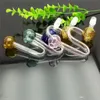 Coloured strawberry glass curved pan Wholesale Glass bongs Oil Burner Glass Water Pipes Oil Rigs Smoking