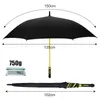 Paraplu's oversized lange handgreep Paraplu Dubbellaags Winddichte versterkte Umbrella Familie Outdoor Travel Paraplu Visserij Camping 230314