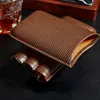 Leather Cigar Case 3 Holds Portable Humidor Box Travel Smoking Storage Accessories