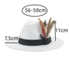 Wide Brim Hats Bucket Hats Hat Fedoras Winter Women Hats Men Felt Hat Feather Luxury Fashion Casual Wedding Decorate Men Women Fedora Chapeau Femme Bonnet 230314