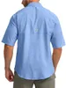 Mäns casual skjortor G Gradual Men's Short Sleeve Fishing Shirts Lätt upf 50 Sun Protection SPF Fiske Vandring Rune 230313