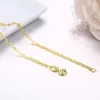 Chains 35cm-60cm 925 Sterling Silver With Gold Color Water Wave Chain Necklace Women Kids Children Girls Jewelry Kolye Collares W 1.5mmChain