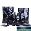 High-end verschillende kleuren reclosable ritsingverpakking Mylar Bag Glanzende pakketzakken Platte vochtproofvaartuigen Pakken Pouches 200pcs 9x13cm