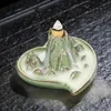 Portacandele Vintage Waterfall Bruciatore di incenso Backflow Mini Buddha Censer Lucido Elegante supporto per case da tè