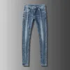 Jeans da uomo Designer Pantaloncini da uomo Pantaloni a gamba dritta Big h Ricamo Pantaloni casual Moda lavata Cavallo da guerra Stampa Cerniera Controllo accessi Jeans UAX1