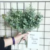 Decoratieve bloemen 31 cm kunstmatige eucalyptus boeket Valentijnsdag Noordse bruiloft geld blad nep plantenfeestje palon vaasdecoratie