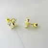 Boucles d'oreilles mignonnes en argent sterling 925 papillon vis arrière pour femmes enfants enfant bébé filles bijoux en zircon cubique Aros Oorbellen