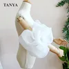 Manches de bras manches blanc ivoire Organza manches détachables pour mariage romantique amovible gonflé rêveur gants de fête de mariage accessoires de mariée 230314