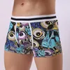 Cuecas marca homens roupas íntimas masculino de algodão masculino calcinha masculina sexy camuflage impressão hombre boxershorts u convexo venda de bolso