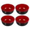 Bols 4 Pcs Bol Pho Profond Ramen Maison Style Japonais Servant Soupe De Nouilles À La Mélamine Fruits