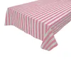 Disposable Dinnerware Striped Tablecover Plastic Party Tablecloth For Home Outdoor Picnic BBQ Rectangular