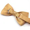 Bow Ties Huishi 2023 Mannelijke snoepkleur Tie klassieke feestavondjurk mode jong gemengd polyester materiaal