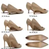 Dress Shoes Spring Party Wedding Woman High Heels Genuine Leather Pointed Toe Mature Office Lady Elegant Shoes Women Pumps Big Size A003 230314