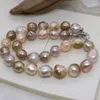 Kedjor Natural Rare Multicolor 11-12mm Kasumi Freshwater Pearl Necklace 18 ''