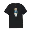 Spring och sommarpolos skjorta 2023s Ny Bear Print Lound Neck Comfort Sports avslappnad kortärmad Cotton T-Shirt S-XXL Asian Size