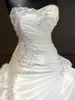 صور حقيقية 2023 ثياب زفاف A-line كرش الكمون تنورة حبيبتي ثياب الزفاف بدون حمالات