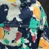 Casual Loose Tracksuits Camouflage Men's Pant Sets Fashion Contrast Color Long Sleeve Denim Jacket and Straight Jeans Spring 345K