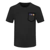 メンズTシャツ2023新しいメンズウェアデザイナーデザインワイドコットンTシャツファッションポケットハイエンド通気性トップカジュアルルーズレターボーイTシャツサイズM-3xl