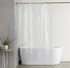 Shower Curtains PEVATransparent And Diaphanous Curtain Kitchen Partition Door Waterproof Hanging Punch-free