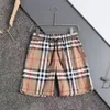 2024 Checked Shorts Mens New Summer Pants Fashion Beach Straight Sports Casual 1005ES