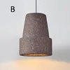 Pendant Lamps High Density Polystyrene Led Light Body Dark Red Coffee Shop Clothing Room Droplight Wabi Sabi Restaurant Bedroom Lamp