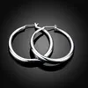 Hoop Earrings & Huggie Lekani Diameter 34mm Big Solid Circles 925 Sterling Silver Brincos De Prata Fine Jewelry For FemaleHoop Odet22