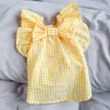 Vêtements pour chiens robes d'été personnalisées pour couleur bonbon mignon moyen petit chat vêtements Plaid princesse chiot vêtements pour animaux de compagnie 2 couleurs