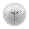 Horloges murales balle de golf 3D imprimé horloge avec rétro-éclairage LED Design moderne montre éclairée pour Club Neon Light Sign