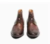 Dress Shoes Classic Full Brouge Boots High Top Dressing Party Footwear Man's Fashion Gentleman Outfit Handmade Stitches Goodyear
