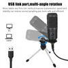 Professionell USB -kondensor Microfones Micphone för PC Computer Live Laptop Recording Studio Singing Gaming Streaming Mikrofon