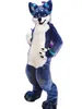 Mascot Costumes Long Fur Furry White Wolf Husky Dog Fox Fursuit Mascot Fancy Party Dress Halloween Costumes Adult Size