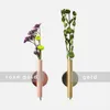 Vases Vase mural suspendu de style nordique | Pot de fleur perforé gratuit, support de plante en métal, décoration de la maison