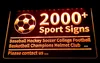 2000 Soprt Signs LED Strip Lights Sinal de luz Beisebol Hóquei Futebol Basquete Capacete CLUBE 3D Dropshipping Atacado