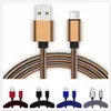 1m 2m 3m Câbles de données de synchronisation tressés en nylon Type C Câble micro-usb pour Samsung Galaxy S6 S7 Edge S8 Note 8 Plus Htc Usb Phone Wire Line