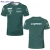 Wangcai01 Diy camiseta verão nova camiseta de camisetas F1 Top T-shirt Men e Women's Printing Short Seve Super Formula 1 Aston Martin Extro Sports 0315H23