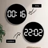 Orologi da parete 10 pollici orologio silenzioso a led temperatura umidità data display elettronico rotondo grande allarme digitale arredamento moderno per la casa