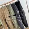 Mens Stone Badge Patches Island Vintage Cargo Pantalon Designer Big Pocket Salopette Pantalon Track Pant Sweaterpants Leggings Long Sports 3VV4