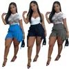 Ny 2024 Summer Cargo Shorts Women kläder Hög midjeshorts med fickor Casual Short Pants Streetwear Clothing Bulk Artiklar Partihandel Passor 9475