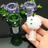 Smoking Pipes Coloured dot hook glass foam head Glass bongs Oil Burner Glass Water Pipe Oil Rigs