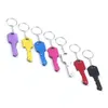 Mini-Klappmesser-Schlüsselanhänger, 10 Farben, Verteidigungs-Schlüsselanhänger, Schlüsselform, Taschenfruchtmesser, multifunktionales Werkzeug, Selbstverteidigungs-Schlüsselanhänger