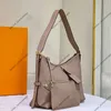 3A Wysokość designerskiej torby wytłoczona torebki TOTE torebki płócienne worka ręczna torba zakupowa torby Brown Flower Crossbody Torka skórzana wykończenie dwupoziomowe