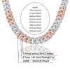 Chokers Topgrillz 18mm Maimi Cuban Link Chain Necklace Rose Gold Silver Color Iced Out Cubic Zircon Hip Hop Jewelry Gift Y2303