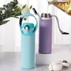 Drinkware handle draagbare neopreen vacuüm cup mouw water fles deksel isolator mouw zak glazen flessen kas zakje sport camping e0316