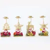 Ljushållare 1 st julbordsdekoration Santa Claus Iron Gift Candlestick Party Home J1R8