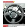 Steering Wheel Covers Black Artificial Leather Car Cover For Mini Coupe Cooper Clubman Roadster 2004-2023