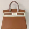Bag Platinum Luxurys Handmade Full Sewn Wax Thread Togo Litchi Pattern Calf Handbag for Women 25/30/35 Genuine Leather