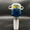 2023 Wig Wag 14 mm dickes Schüsselstück Bong Glasrutsche Wasserpfeifen Farbige berauschende Rutschen Bunte Schüsseln Männliches Rauchzubehör Dab Rig Zufällig gemischt Einzelhandel