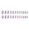 Ложные ногти 24pcs/Set Pink Pretty Flower Pattern Wedding Bride Nail Art