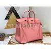 Hand-stitched Designer Bag Portable Women's Bk25bk30epsom Leather Togo Leather 1q Milkshake Powder